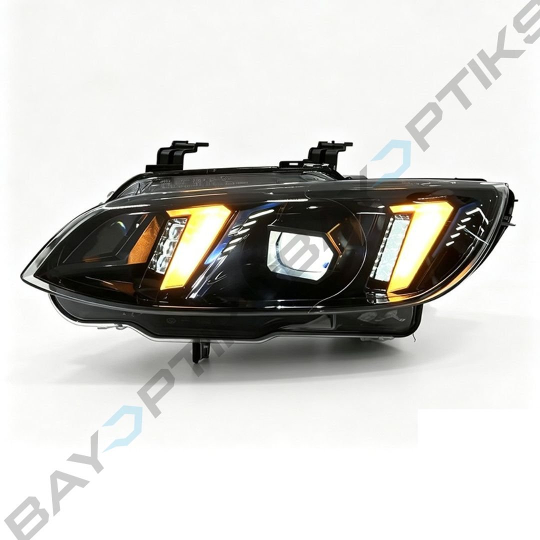 BMW E90 E92 M3 & 3 Series Coupe CSL Yellow/White Snake Eyes Style Headlights 2007–2013