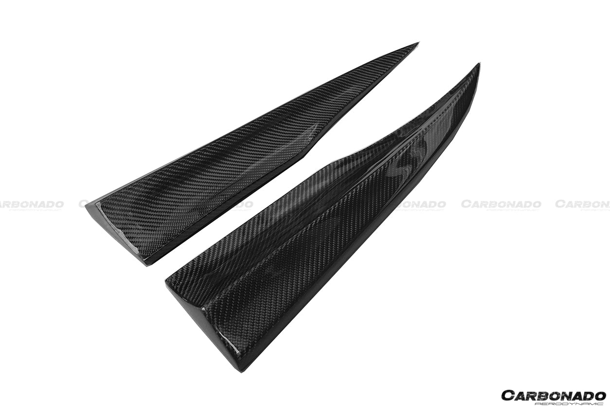 2012 - 2014 Mercedes Benz W204 C63 AMG RZS Style Carbon Fiber Rear Bumper Caps