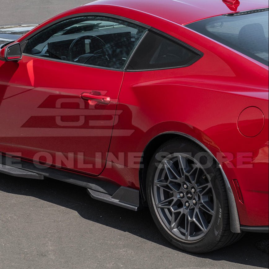 Mustang S650 Dry Carbon Fiber Rear Quarter Fender Flare Extensions 2024-Up