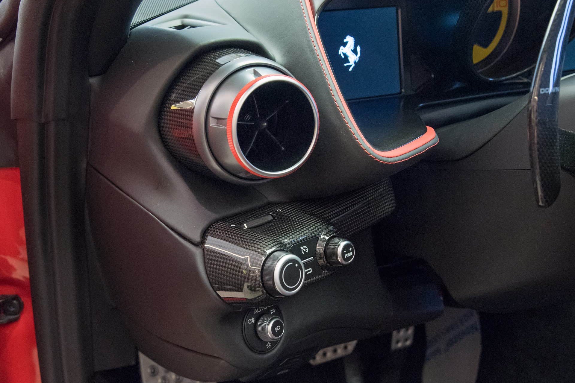 2017-2024 Ferrari 812 Superfast & GTS OE Style Dry Carbon Fiber Control Panel Replacement - Carbonado