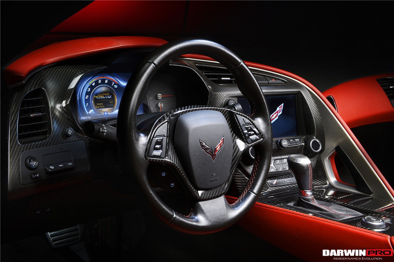 2013 - 2019 Corvette C7 Z06 Grandsport Dry Carbon Fiber Interior Dashboard Panel Decor Cover Trim