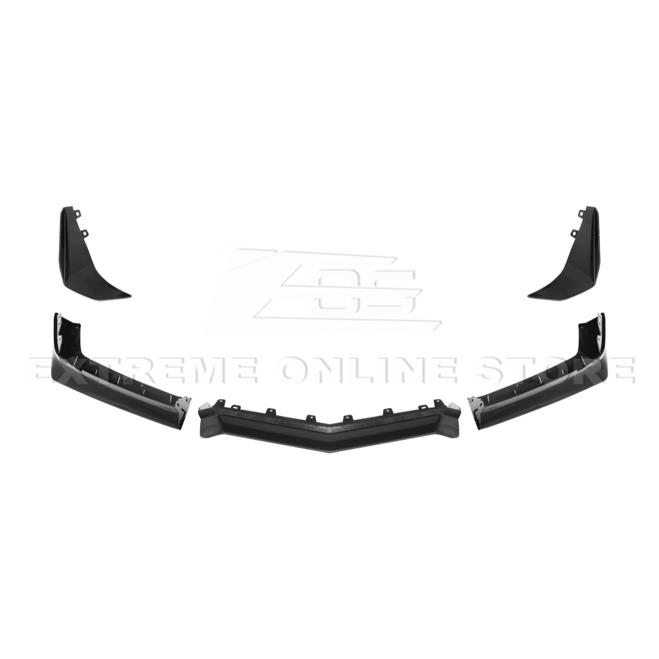 Chevrolet Corvette C8 Z06 Z07 Style Carbon Fiber Front Splitter and Canards Kit 2023-Up