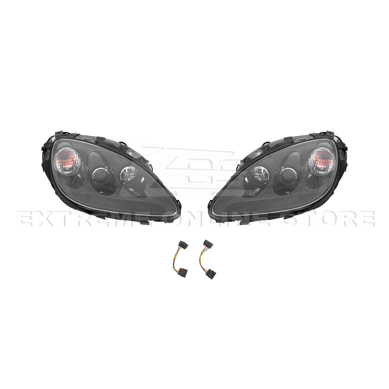 Chevrolet Corvette C6 OEM Style Clear Lens Painted Housing HID Headlights 2005-2013