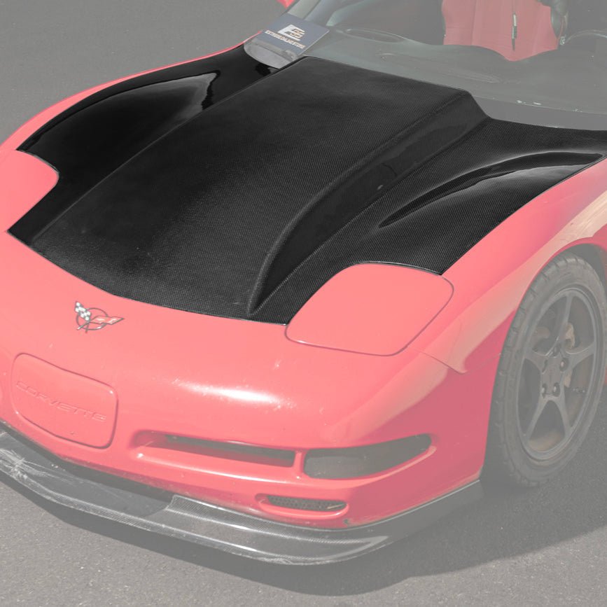 Chevrolet Corvette C5 EOS Performance Style Carbon Fiber Front Cow Vented Hood Cover 1997-2004