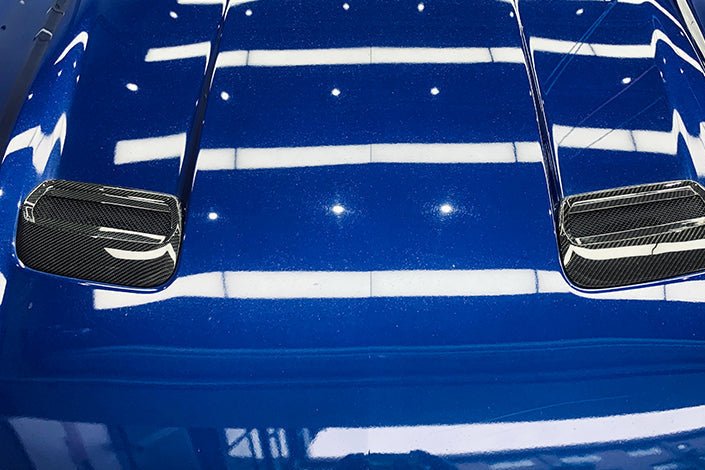 2018-2023 Ford Mustang Carbon Fiber Hood Vents