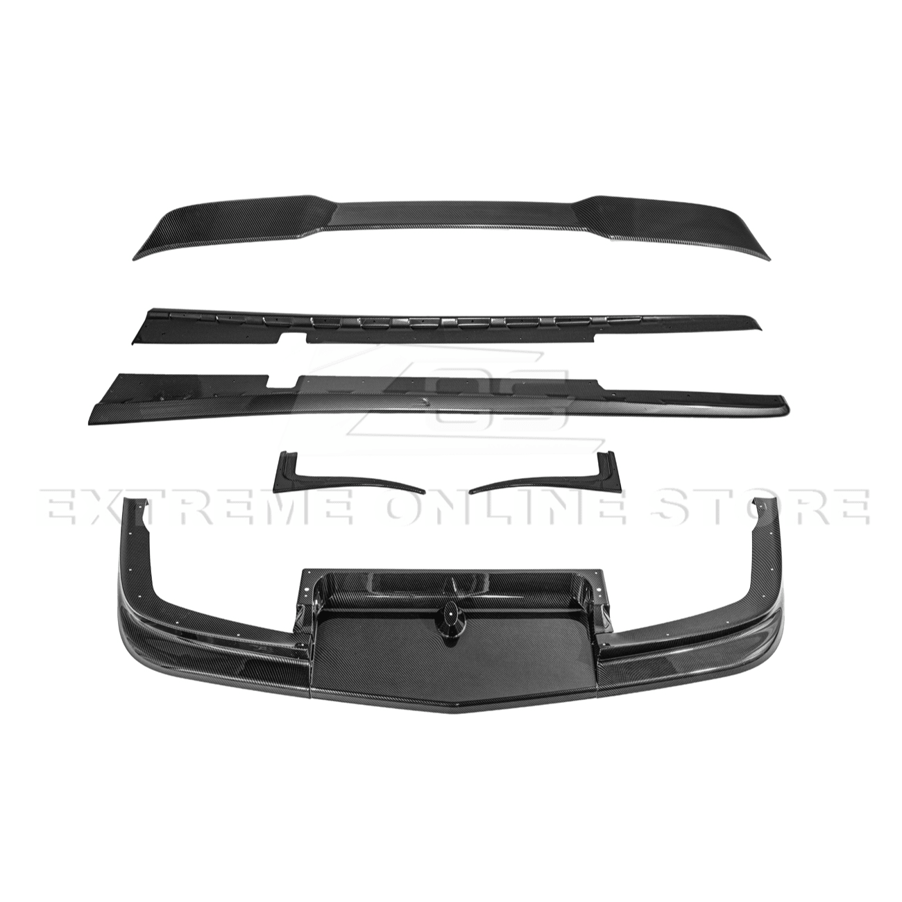 Chevrolet Corvette C5 ZR1 Style Gloss Black Front Lip Side Skirts Rear Spoiler Kit 1997-2004