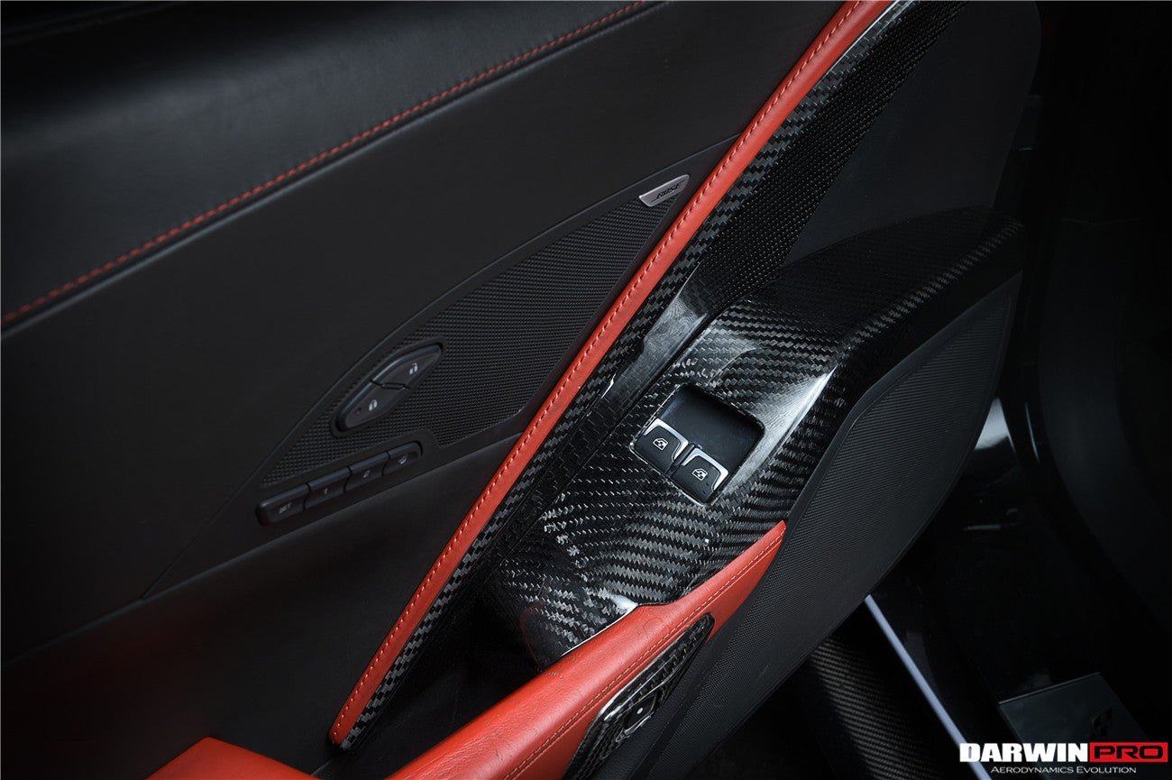 2013 - 2019 Corvette C7 Z06 Grandsport Dry Carbon Fiber Interior Window Switch Side Armrest Panel Cover Trim