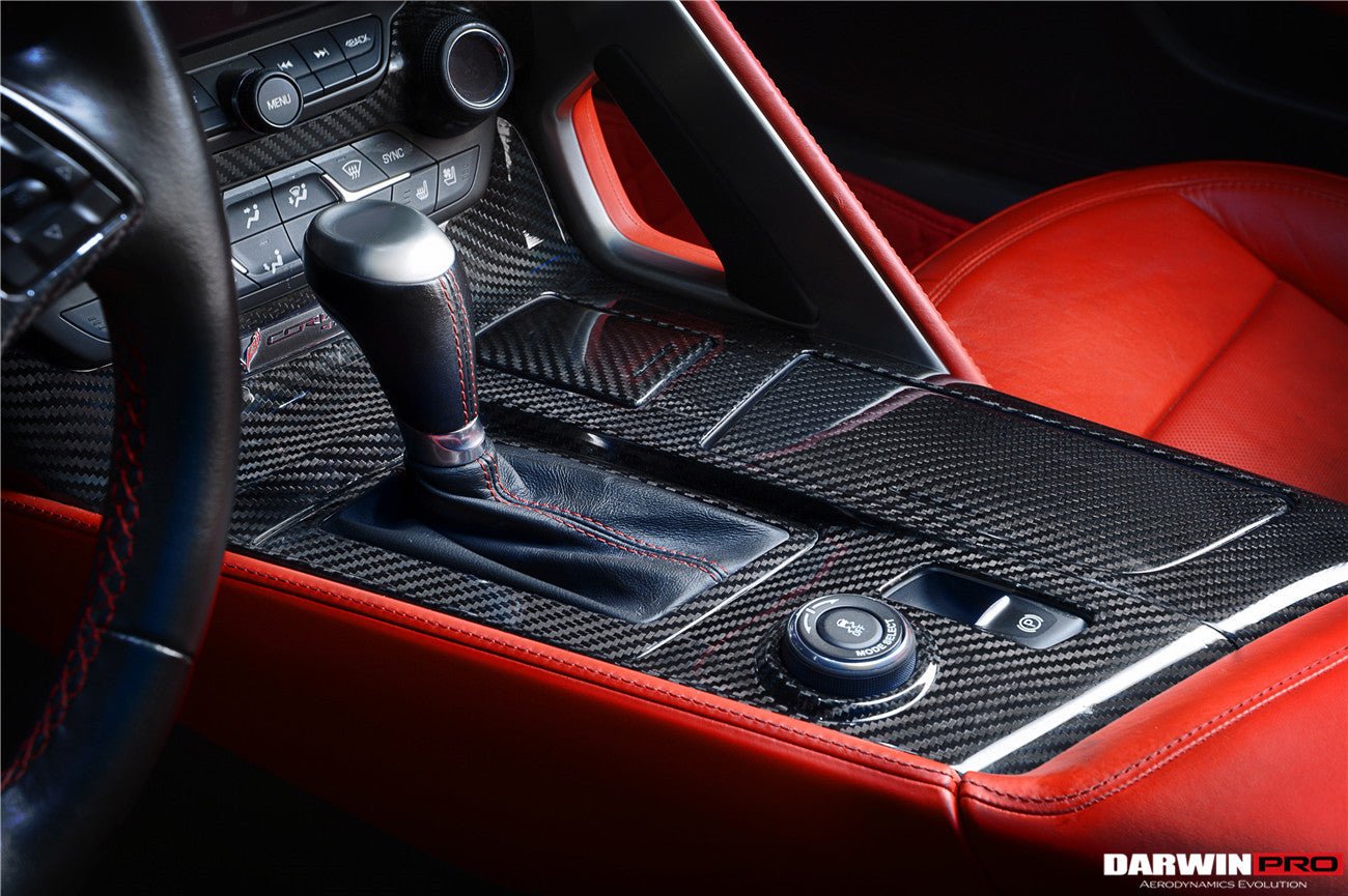 2013 - 2019 Corvette C7 Z06 Grandsport Dry Carbon Fiber Interior Outside Gears Panel Protective Cover Trim