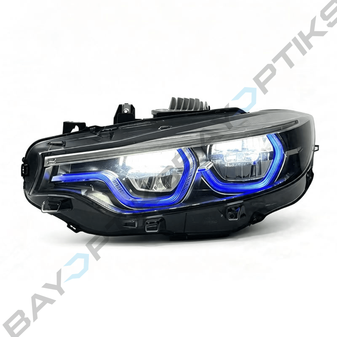 BMW F32 F36 F80 F82 4 Series M3 M4 Black Shadow RGB Style LED Headlights 2014-2020