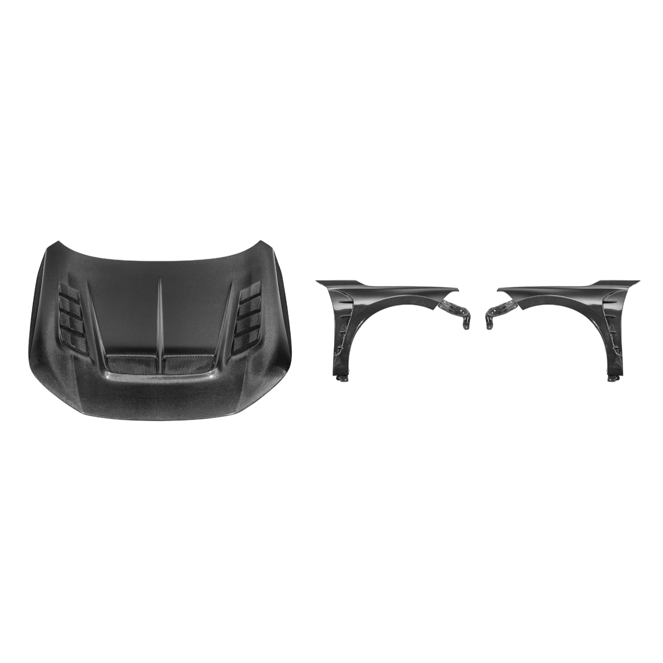 Honda Civic 11th Gen Varis Style Carbon Fiber Front Vented Hood with FL5 Fender Kit 2022-Up