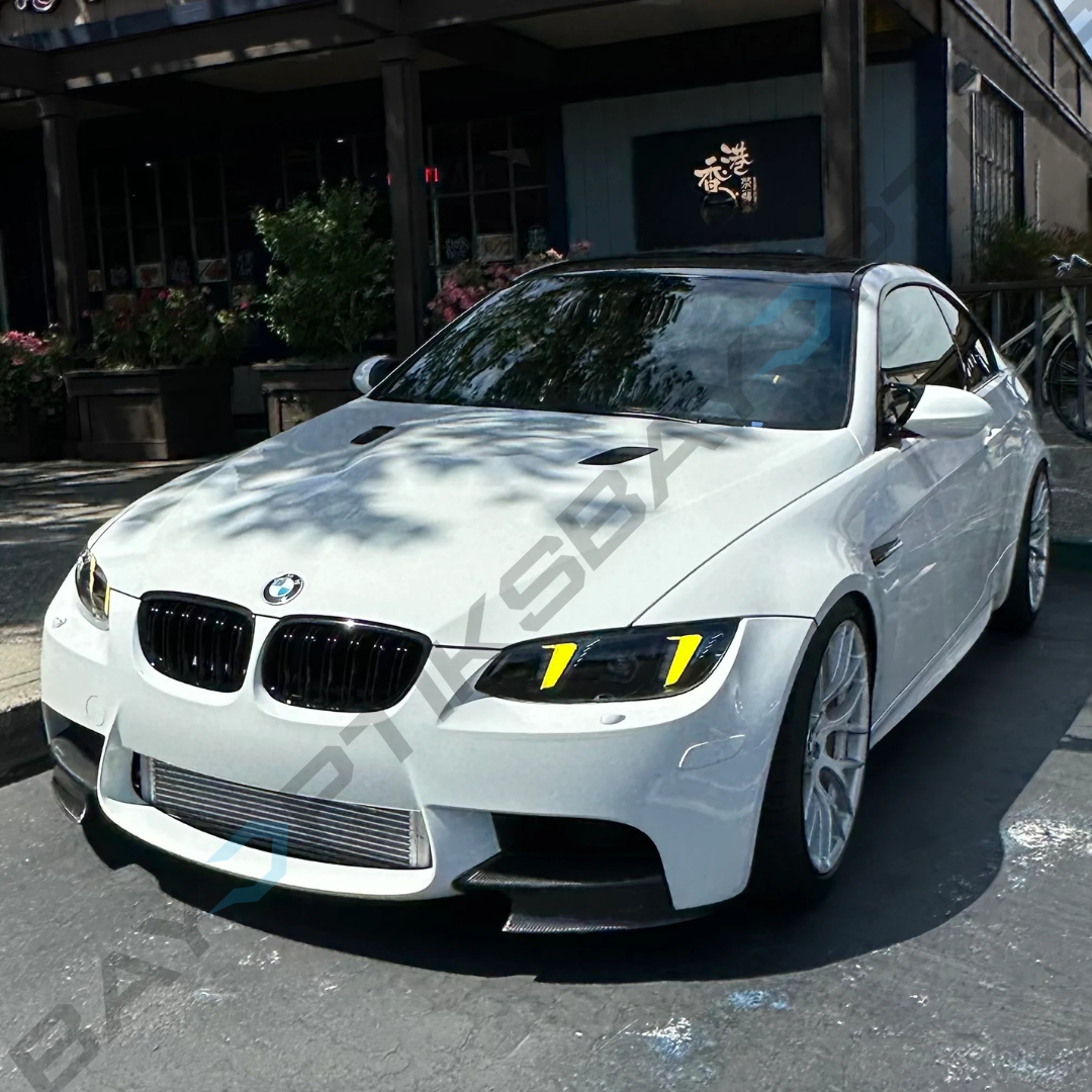 BMW E90 E92 M3 & 3 Series Coupe CSL Yellow/White Snake Eyes Style Headlights 2007–2013