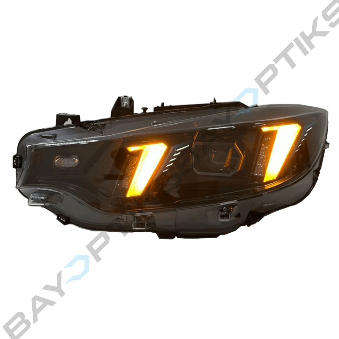 BMW 4 Series F32 M3 F80 M4 F82 Snake Eyes Style Yellow White Amber LED Headlights 2014-2020