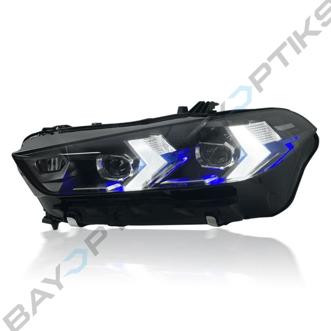 BMW X5 G05 Laser Style LED Headlights with Yellow/White DRL 2019-2024