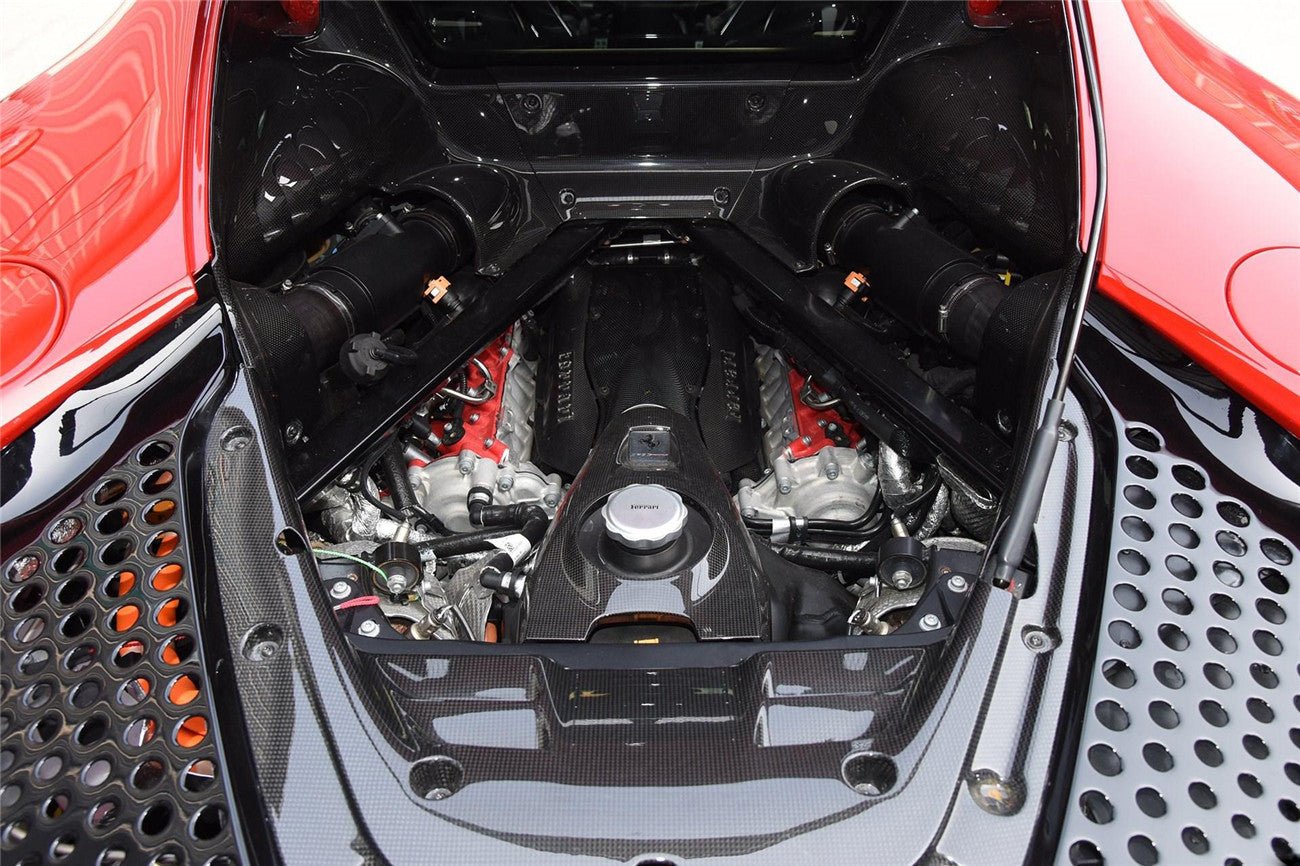 Ferrari SF90 Stradale OE Style Autoclave Carbon Fiber Engine Interior (2020+)