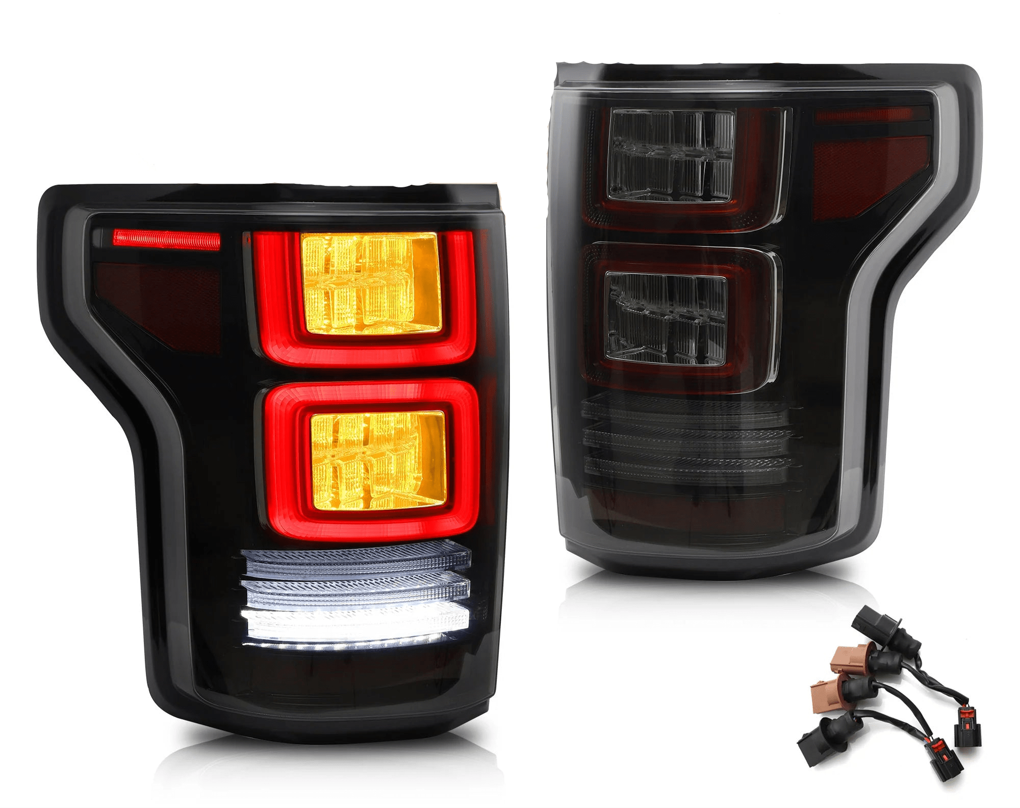 Ford F150 Amber Turn Signal Aftermarket Rear Lamps LED Taillights 2015 - 2020