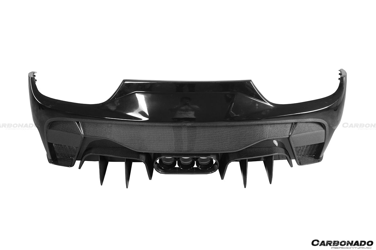 2010 - 2015 Ferrari 458 Italy/Spider VRS Style Rear Bumper W/ Tips