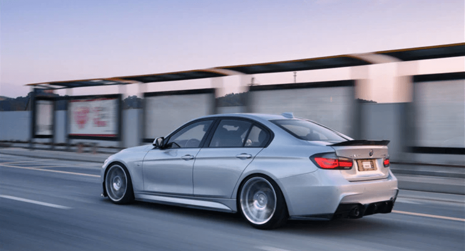 2013-2019 BMW F30/F35 M-Tech GV Style Carbon Fiber Rear Lip with Diffuser & Caps