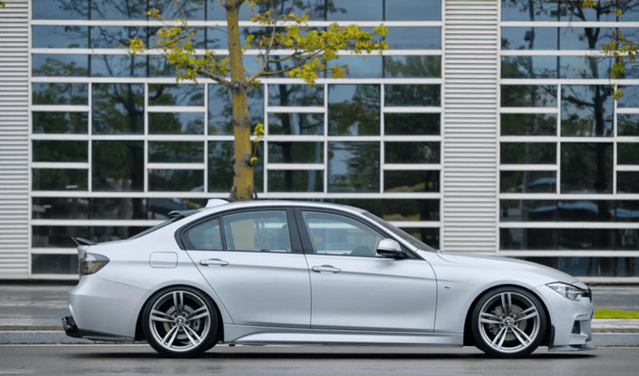 2013-2019 BMW M3 F30 F35 M-Tech GV Carbon Fiber Rear Lip with Caps