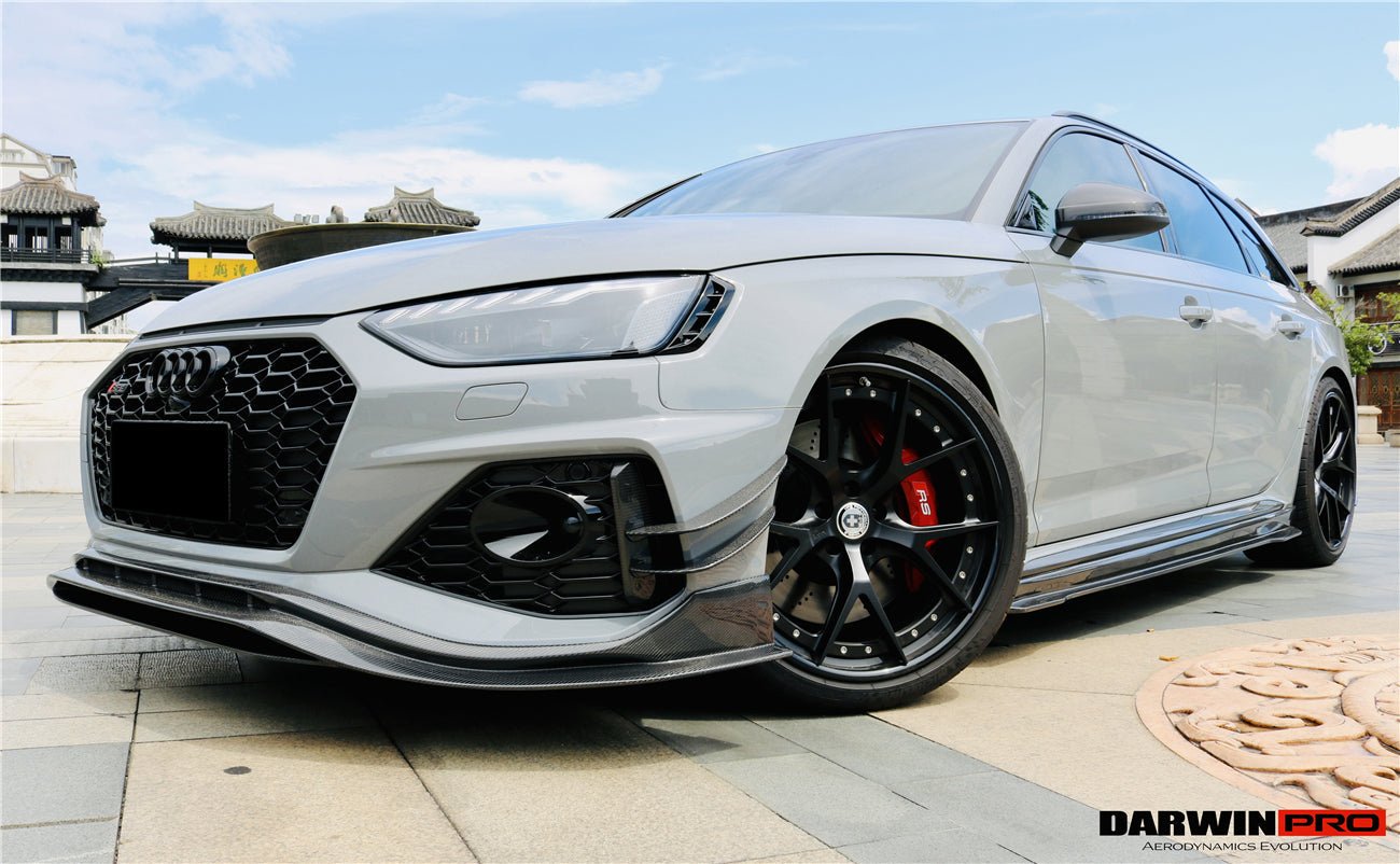 2020 - 2024 Audi RS4 B9.5 BKSS Style Carbon Fiber Front Bumper Canards