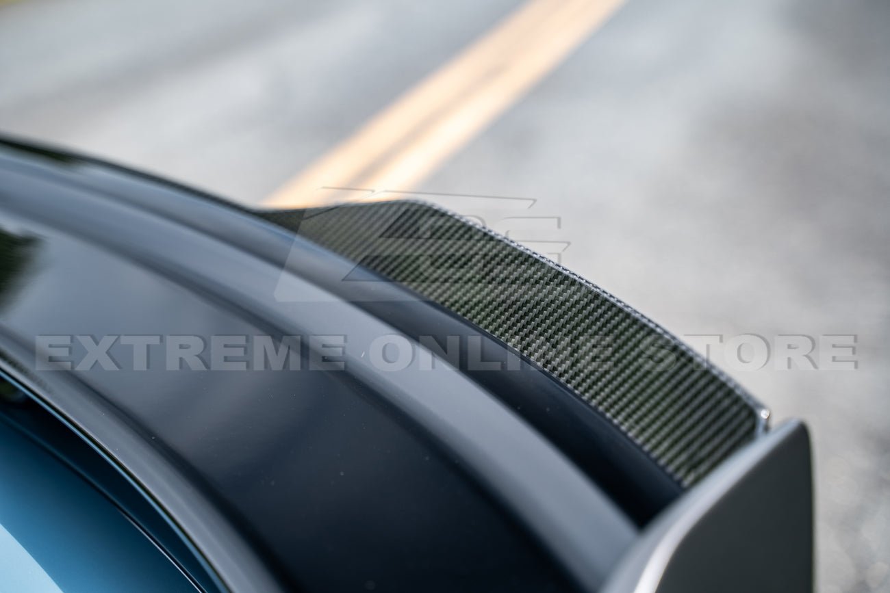 Ford Mustang S650 Dark Horse Performance Style Dry Carbon Fiber Rear Gurney Flap Spoiler 2024-Up