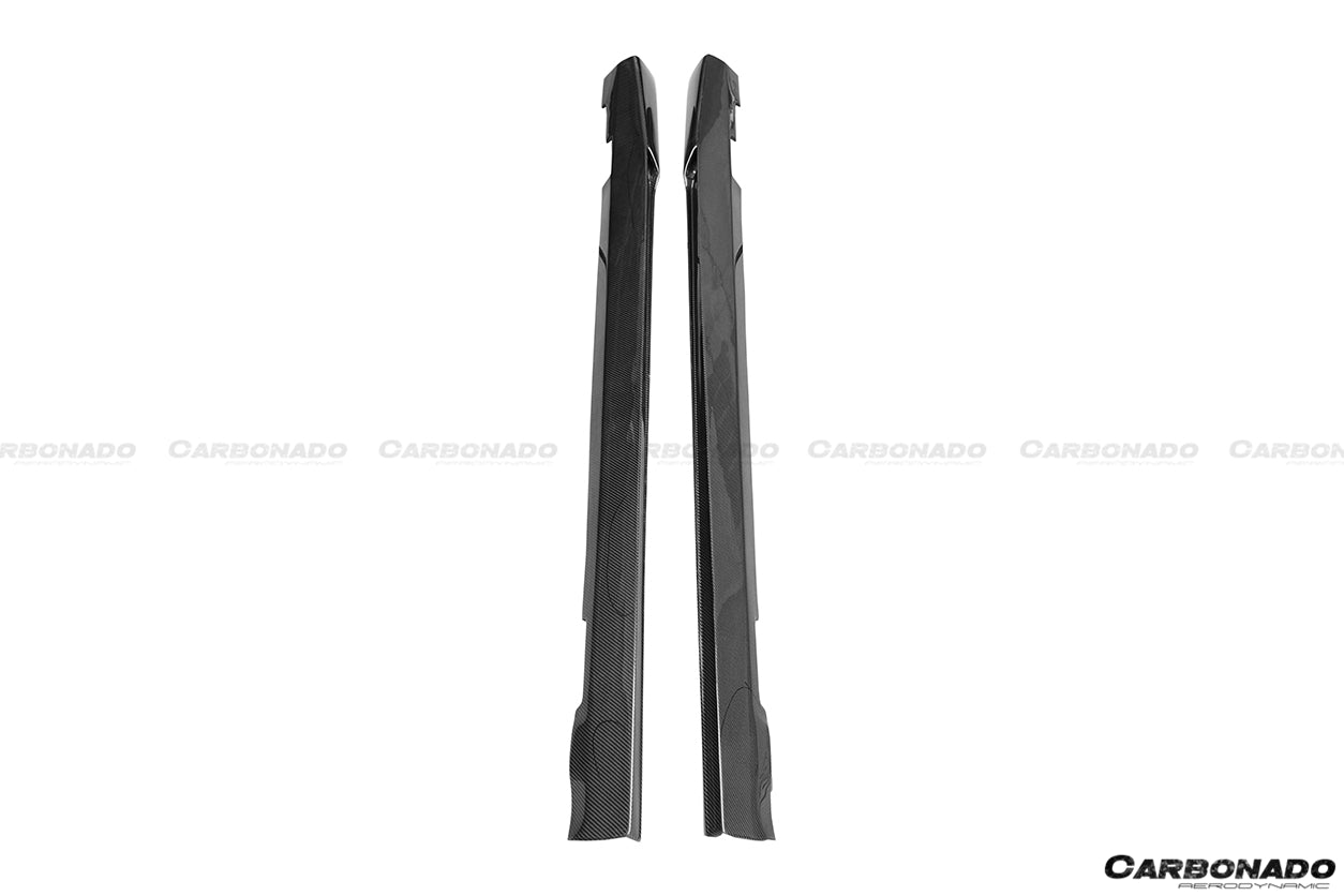 2008 - 2014 Mercedes Benz W204 C63 AMG Sedan VS Style Carbon Fiber Side Skirts