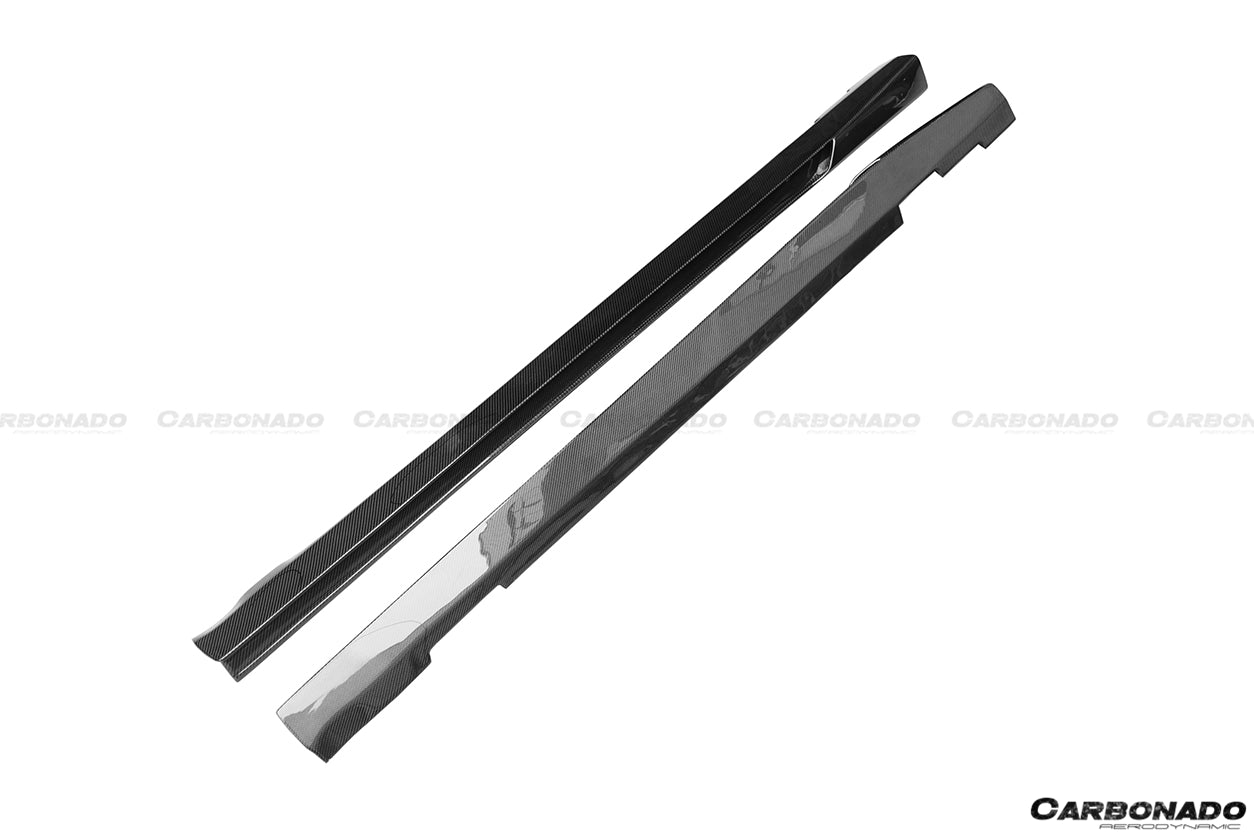 2008 - 2014 Mercedes Benz W204 C63 AMG Sedan VS Style Carbon Fiber Side Skirts