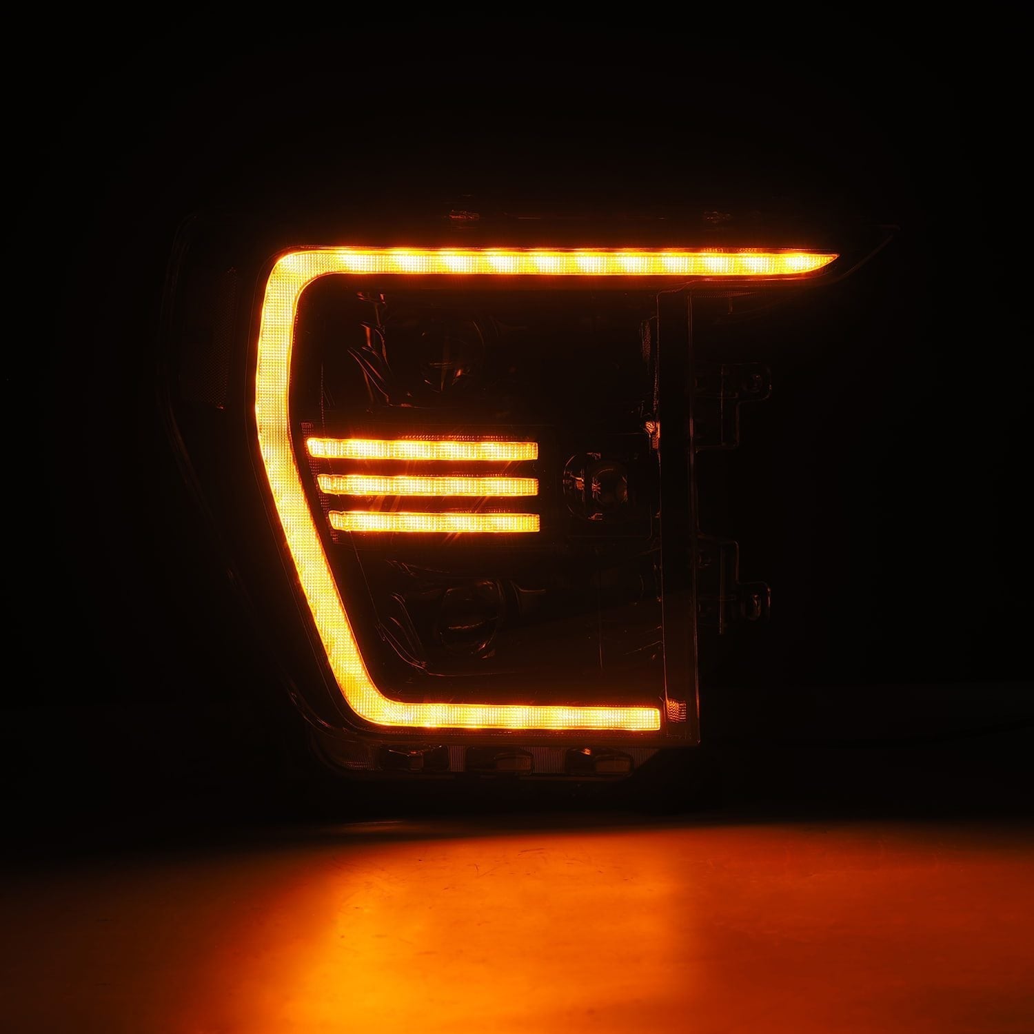 21-23 Ford F150 PRO-Series Halogen Projector Headlights Alpha-Black | AlphaRex