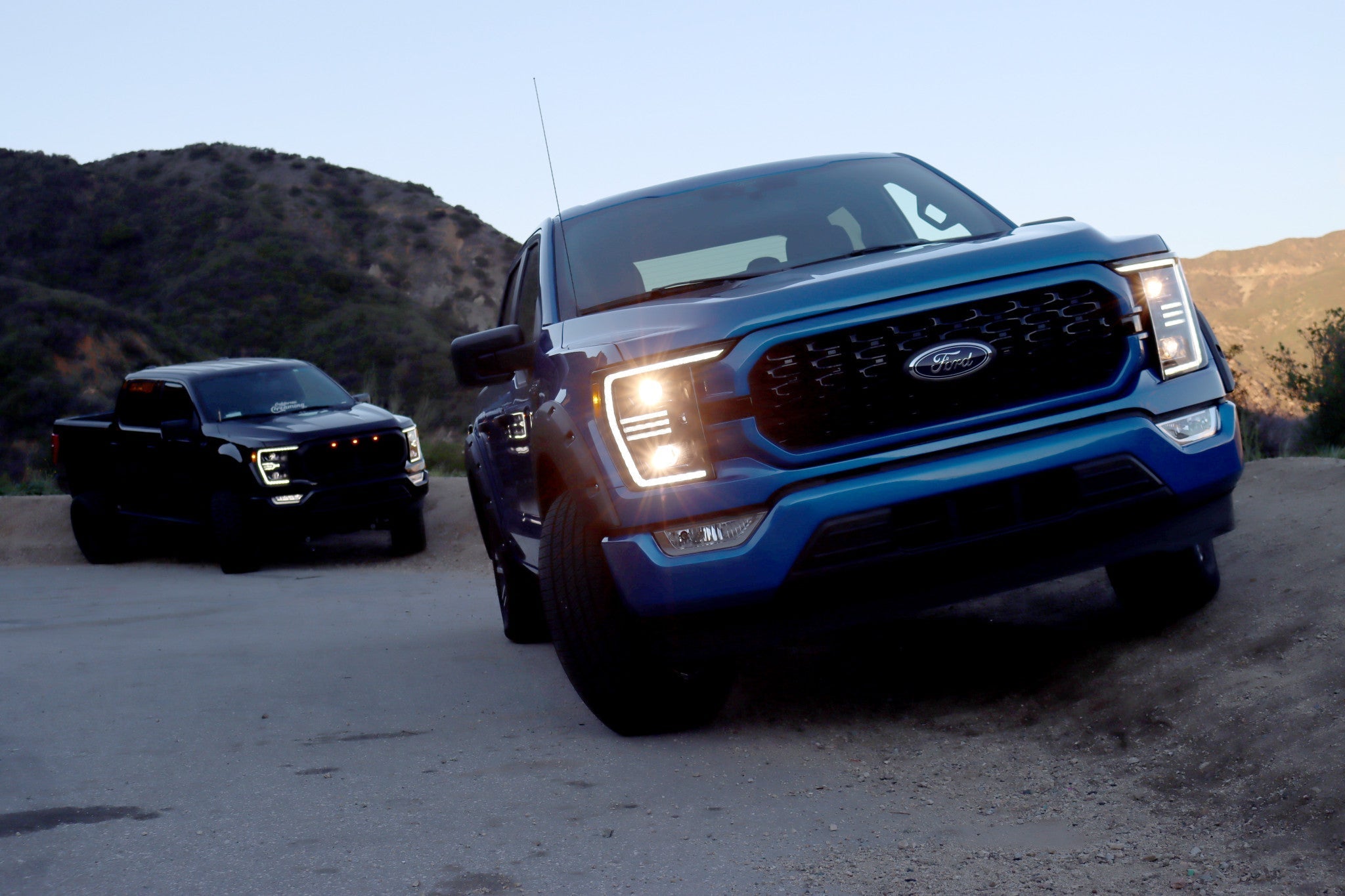 21-23 Ford F150 PRO-Series Halogen Projector Headlights Black | AlphaRex