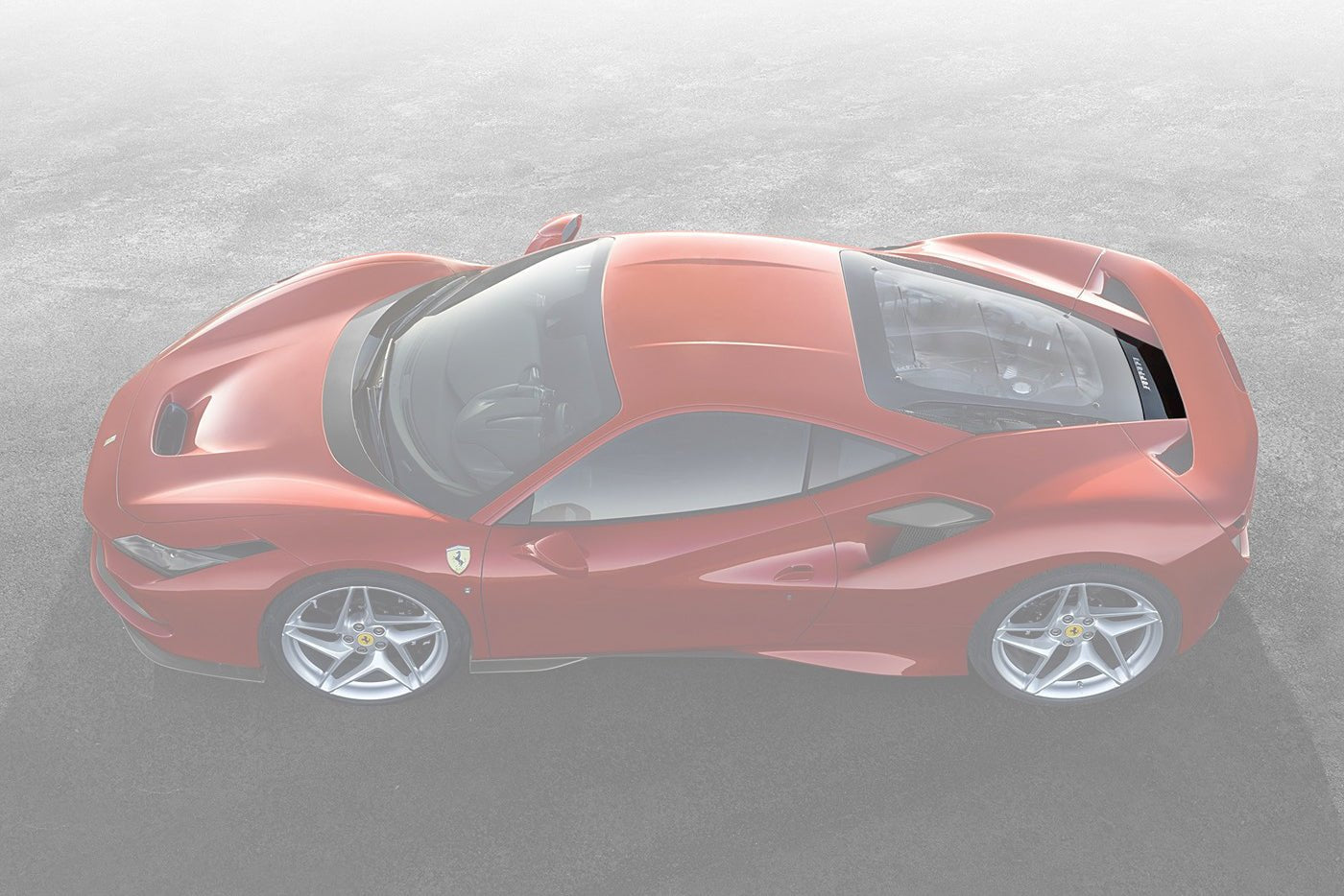 2019 - 2023 Ferrari F8 Coupe OE Style Autoclave Carbon Fiber Engine compartment outside cover