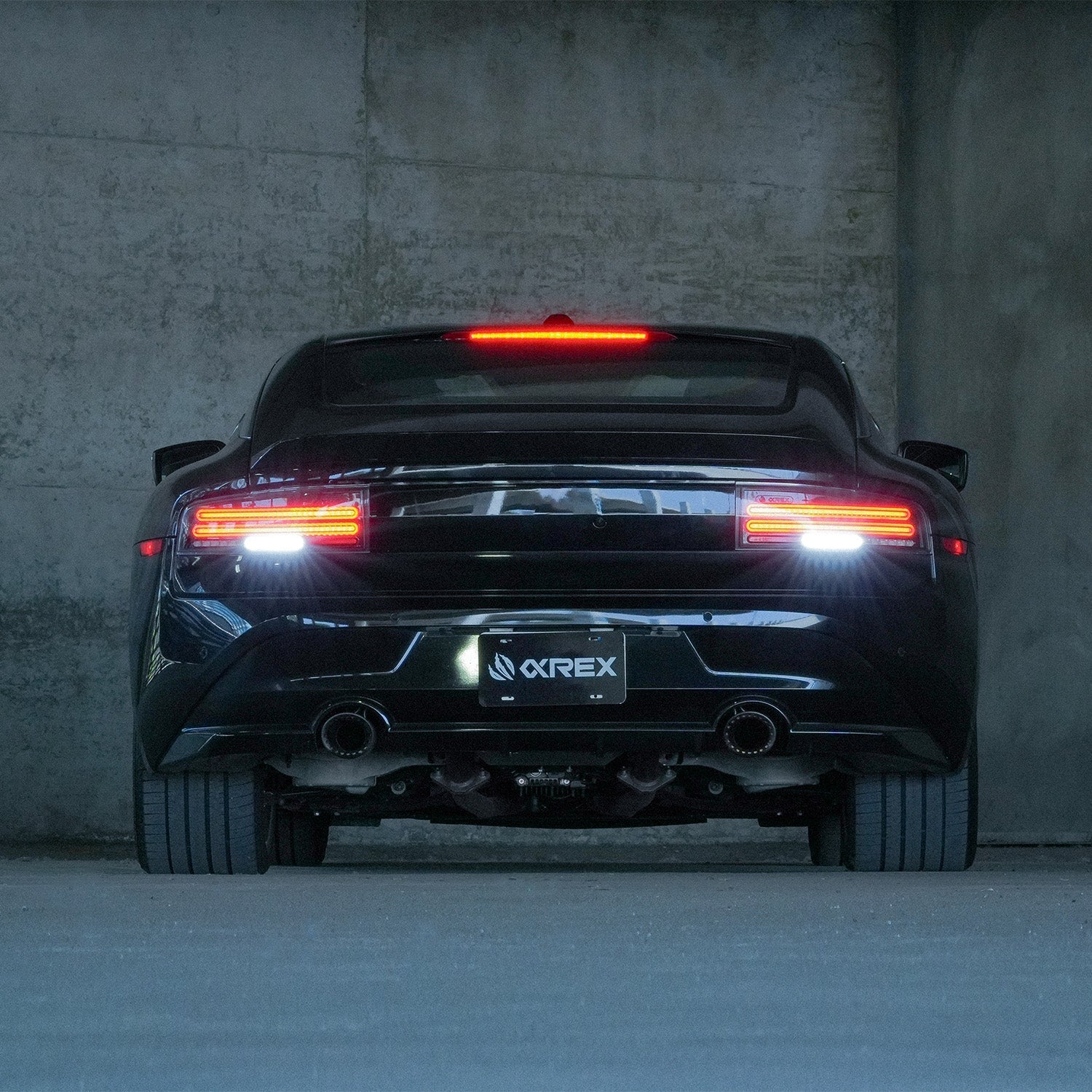 23-25 Nissan Z Twin-Loop Style NOVA-Series Prismatic LED Tail Lights Black | AlphaRex