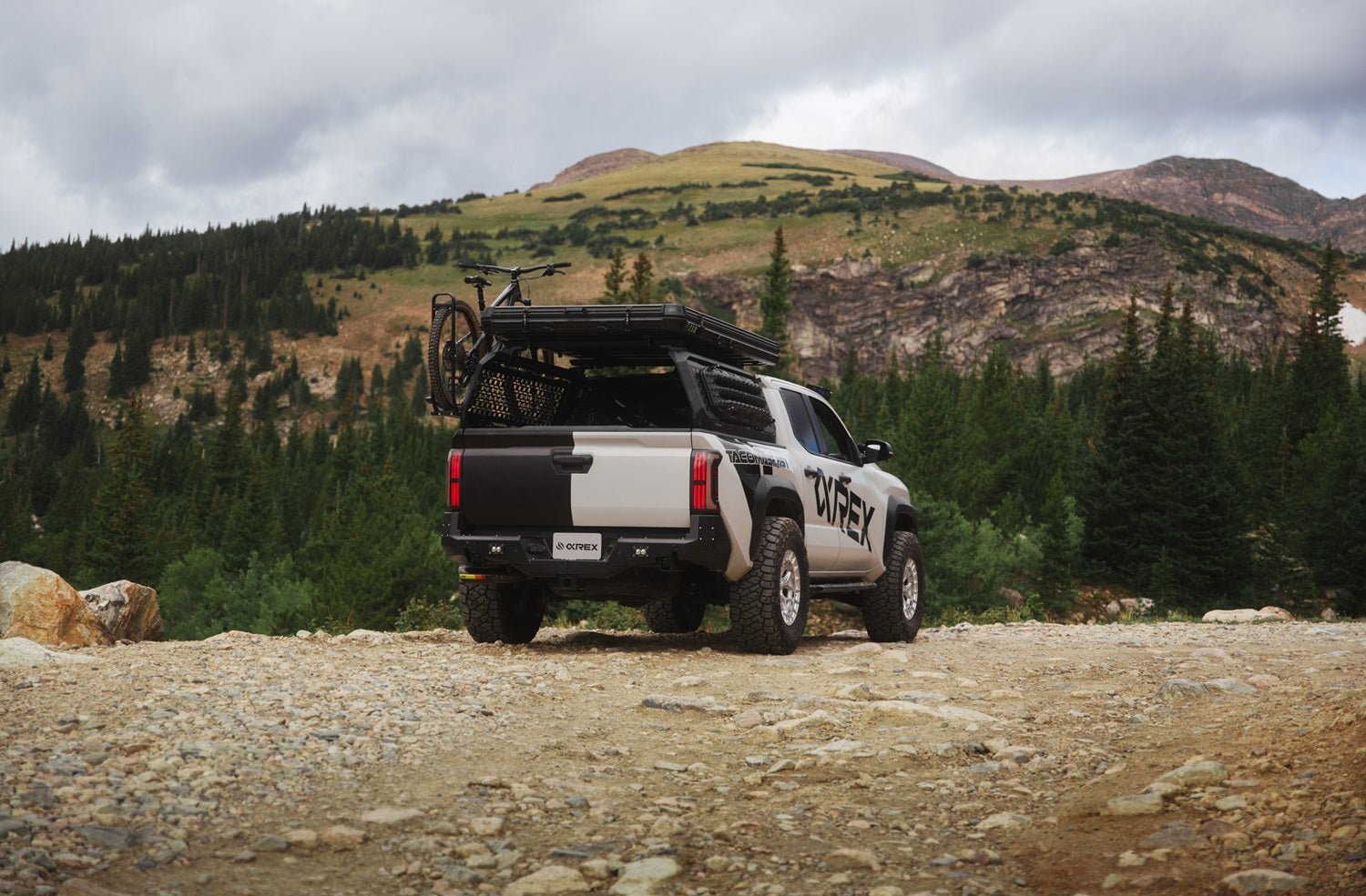 24-25 Toyota Tacoma NOVA-Series Prismatic LED Tail Lights Black-Red | AlphaRex