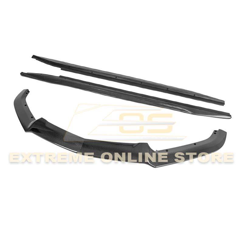 2014-19 Cadillac CTS Carbon Fiber Front Splitter & Side Skirts - Extreme Online Store