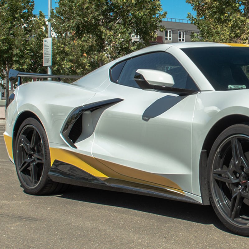 Chevrolet Corvette C8 5VM Carbon Fiber Side Skirts Rocker Panels 2020-Up