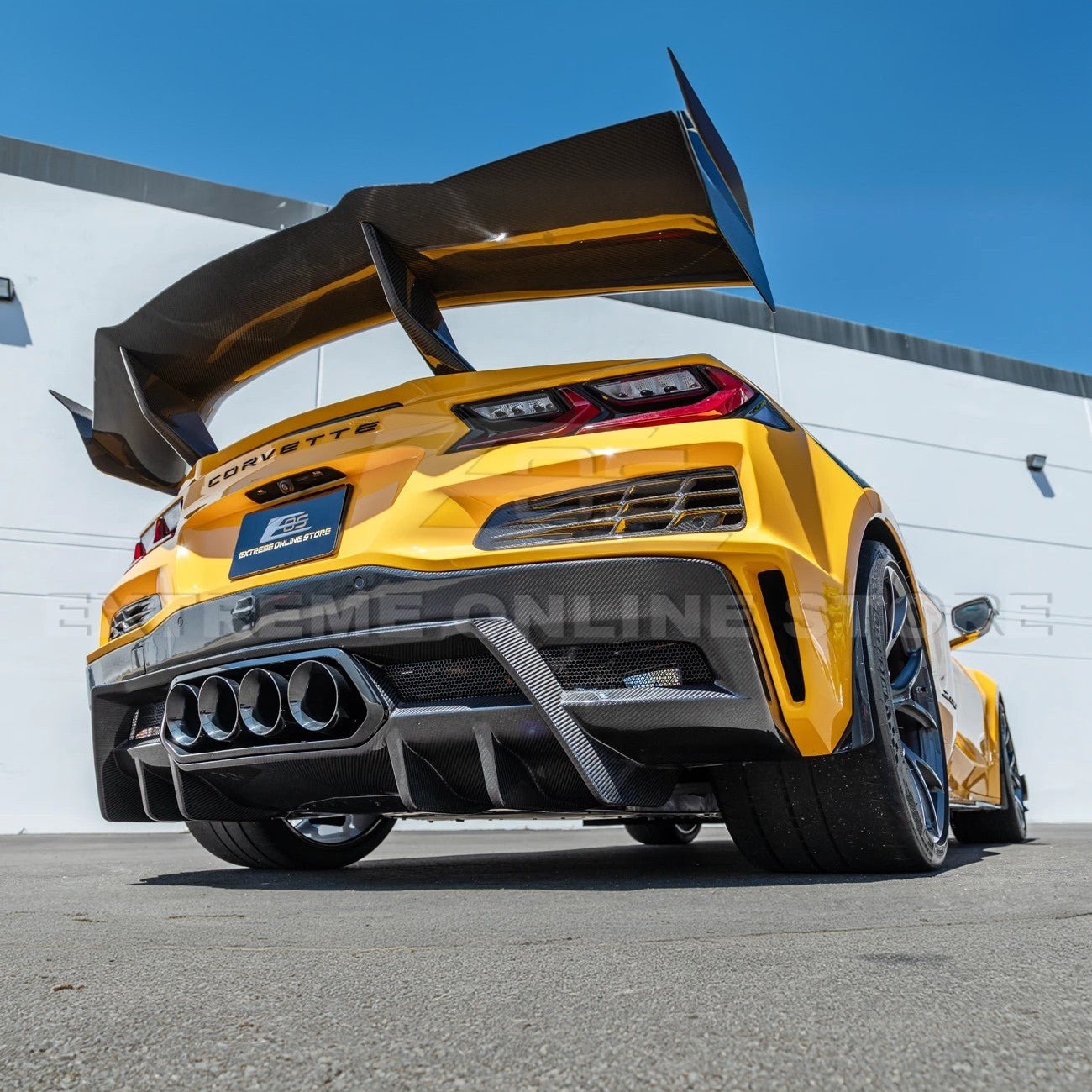 Chevrolet Corvette C8 Z06 EOS Performance Dry Carbon Fiber Rear Bumper Finned Diffuser 2023-Present