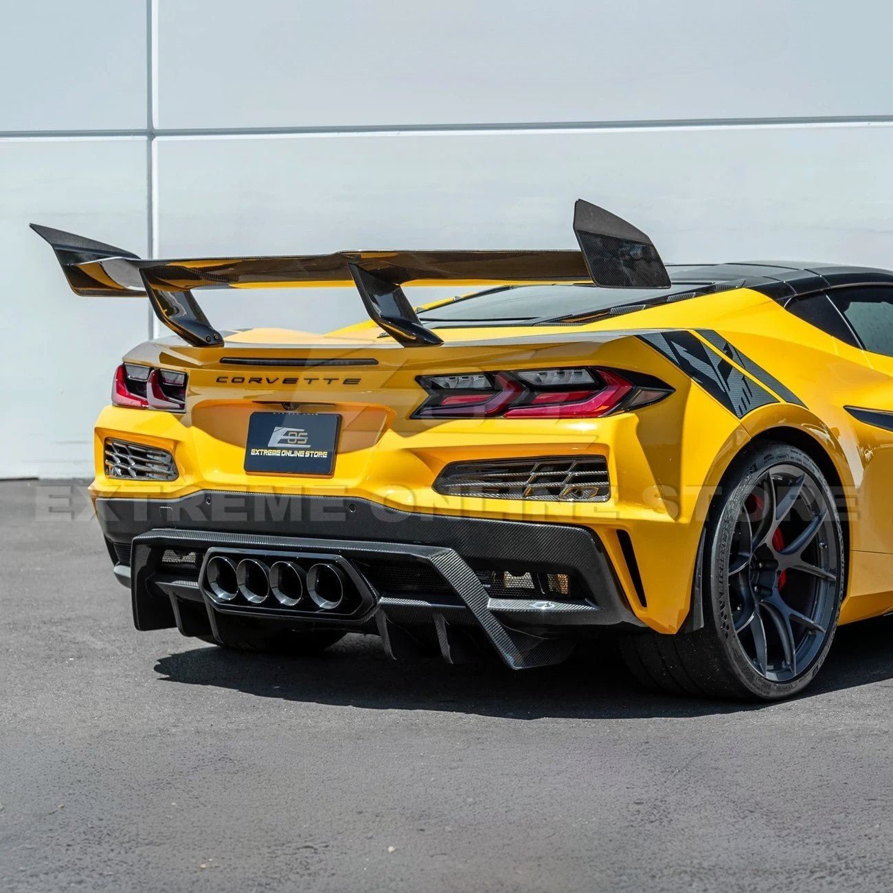 Chevrolet Corvette C8 Z06 EOS Performance Dry Carbon Fiber Rear Bumper Finned Diffuser 2023-Present