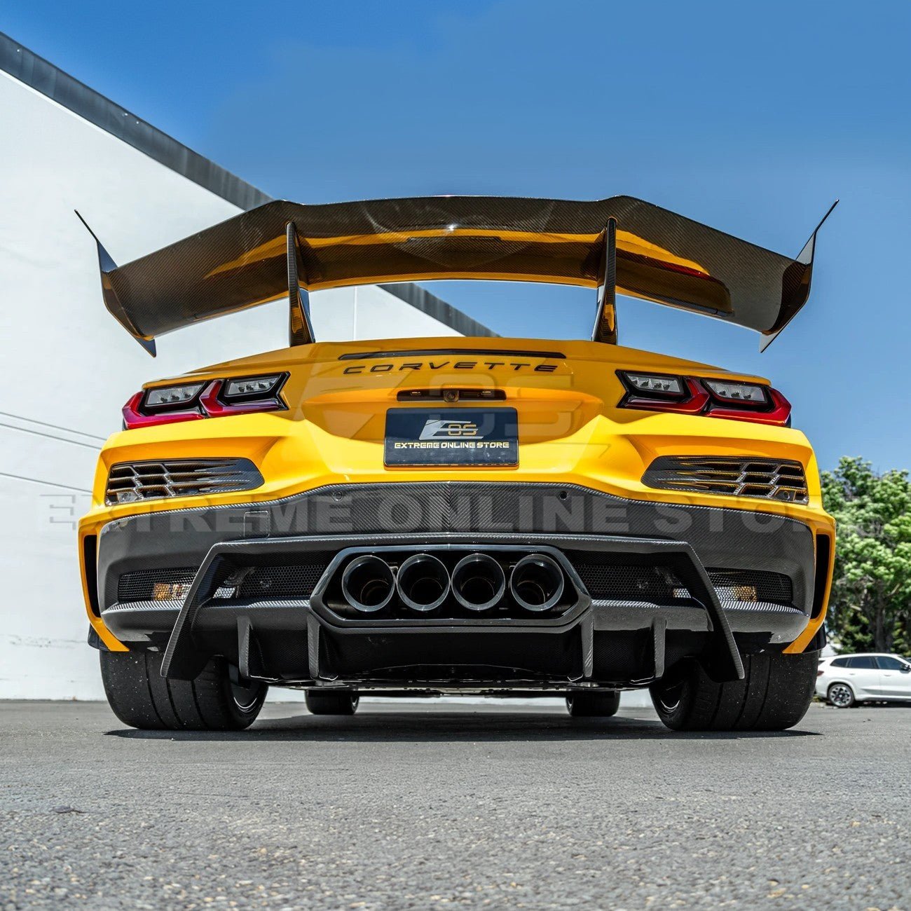 Chevrolet Corvette C8 Z06 EOS Performance Dry Carbon Fiber Rear Bumper Finned Diffuser 2023-Present