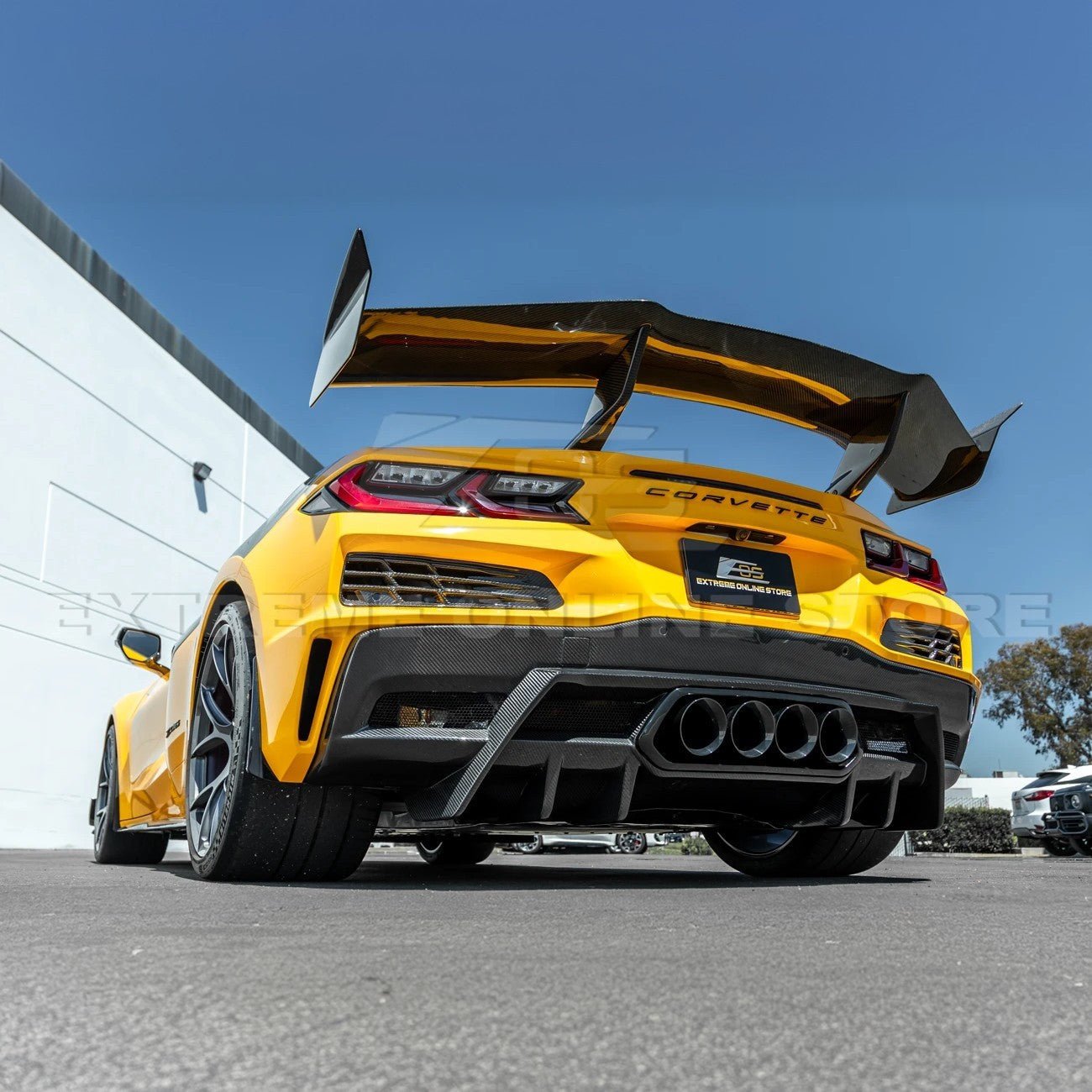 Chevrolet Corvette C8 Z06 EOS Performance Dry Carbon Fiber Rear Bumper Finned Diffuser 2023-Present