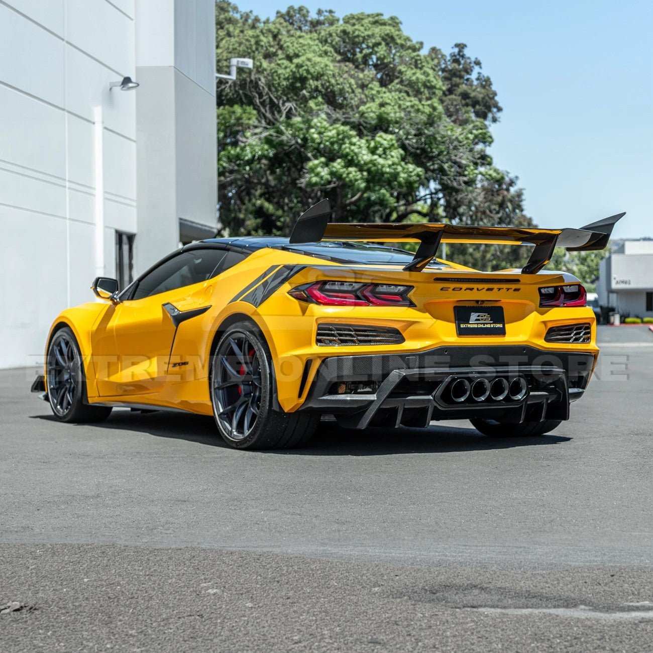 Chevrolet Corvette C8 Z06 EOS Performance Dry Carbon Fiber Rear Bumper Finned Diffuser 2023-Present