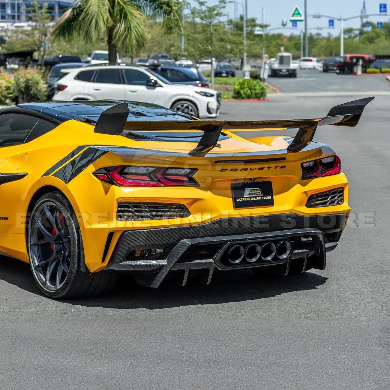 Chevrolet Corvette C8 Z06 EOS Performance Dry Carbon Fiber Rear Bumper Finned Diffuser 2023-Present