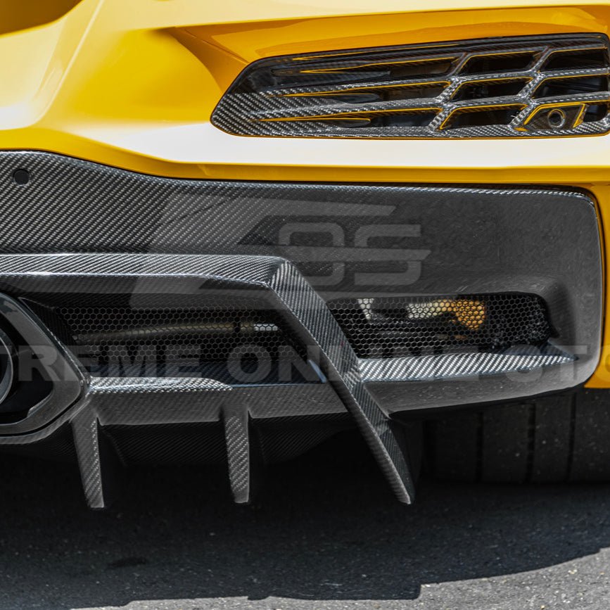 Chevrolet Corvette C8 Z06 EOS Performance Dry Carbon Fiber Rear Bumper Finned Diffuser 2023-Present
