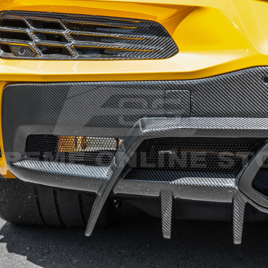 Chevrolet Corvette C8 Z06 EOS Performance Dry Carbon Fiber Rear Bumper Finned Diffuser 2023-Present