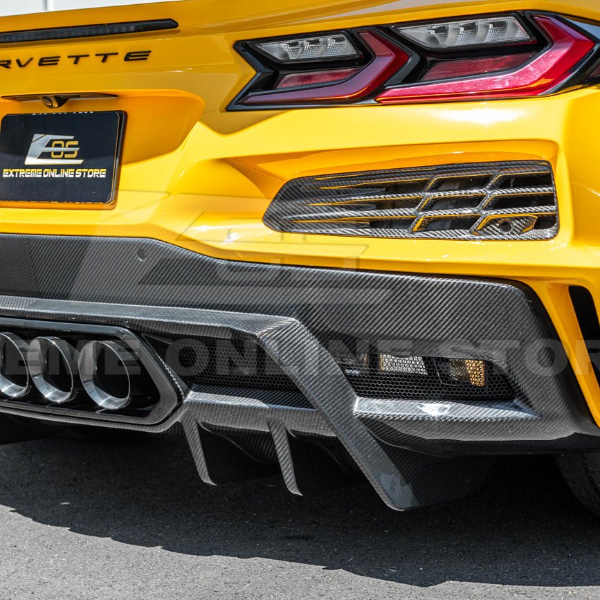 Chevrolet Corvette C8 Z06 EOS Performance Dry Carbon Fiber Rear Bumper Finned Diffuser 2023-Present