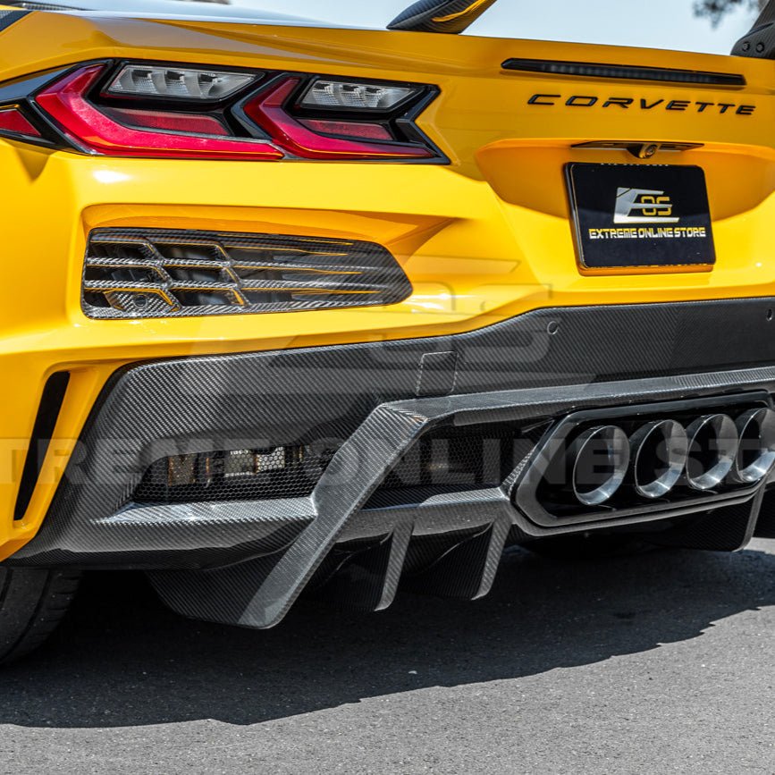 Chevrolet Corvette C8 Z06 EOS Performance Dry Carbon Fiber Rear Bumper Finned Diffuser 2023-Present
