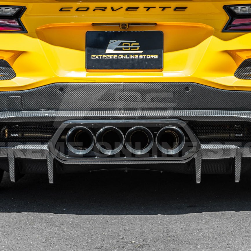 Chevrolet Corvette C8 Z06 EOS Performance Dry Carbon Fiber Rear Bumper Finned Diffuser 2023-Present