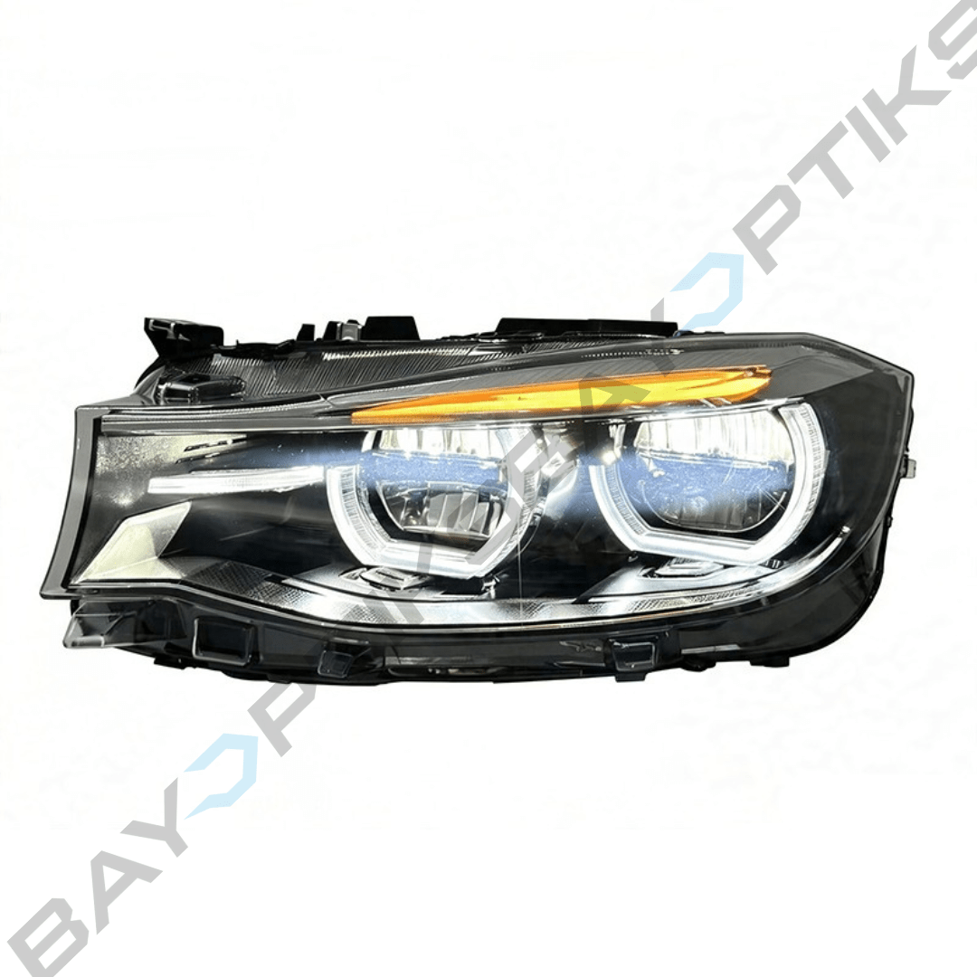 BMW F34 3 Series GT Dual-Color LED Headlights with Yellow/White Angel Eyes 2013-2020