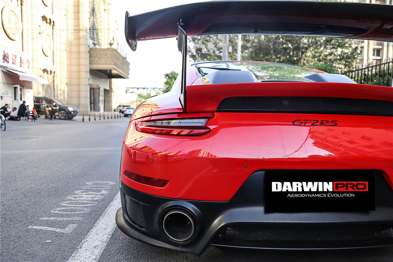 2016 - 2019 Porsche 911 991.2 Carrera & S GT2RS Style Partial Carbon Fiber Rear Bumper