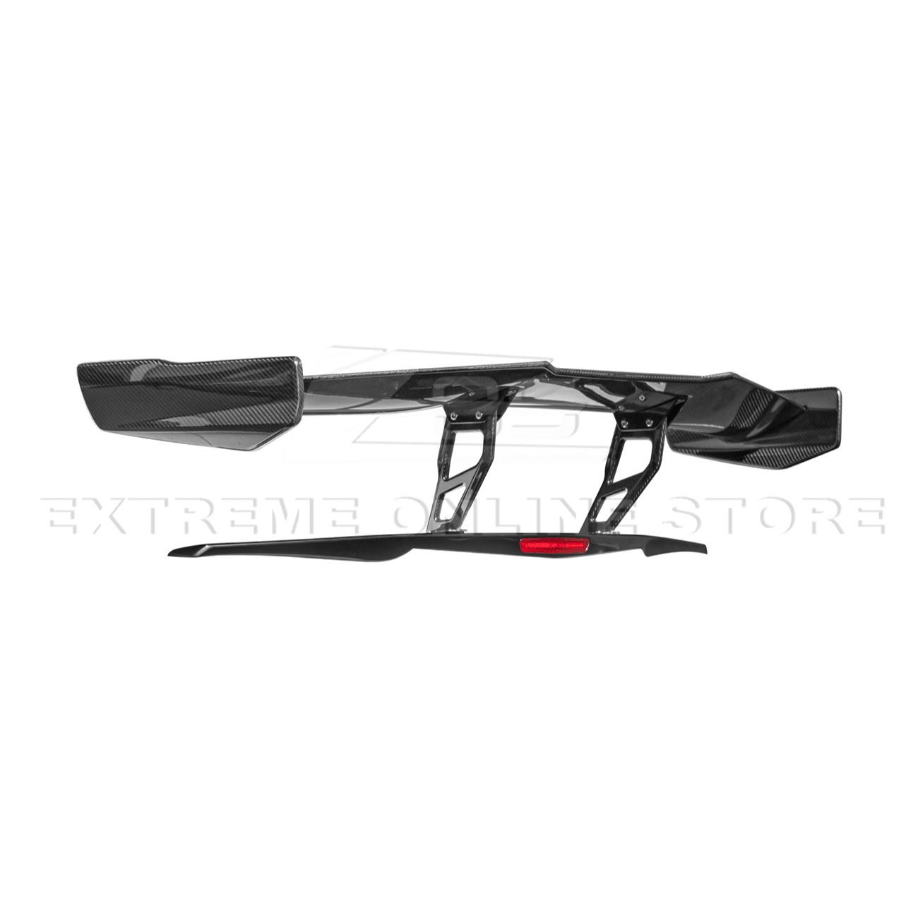 Chevrolet Corvette C7 ZR1 ZTK Style Carbon Fiber Rear High Wing Spoiler Wing Riser Kit 2014-2019