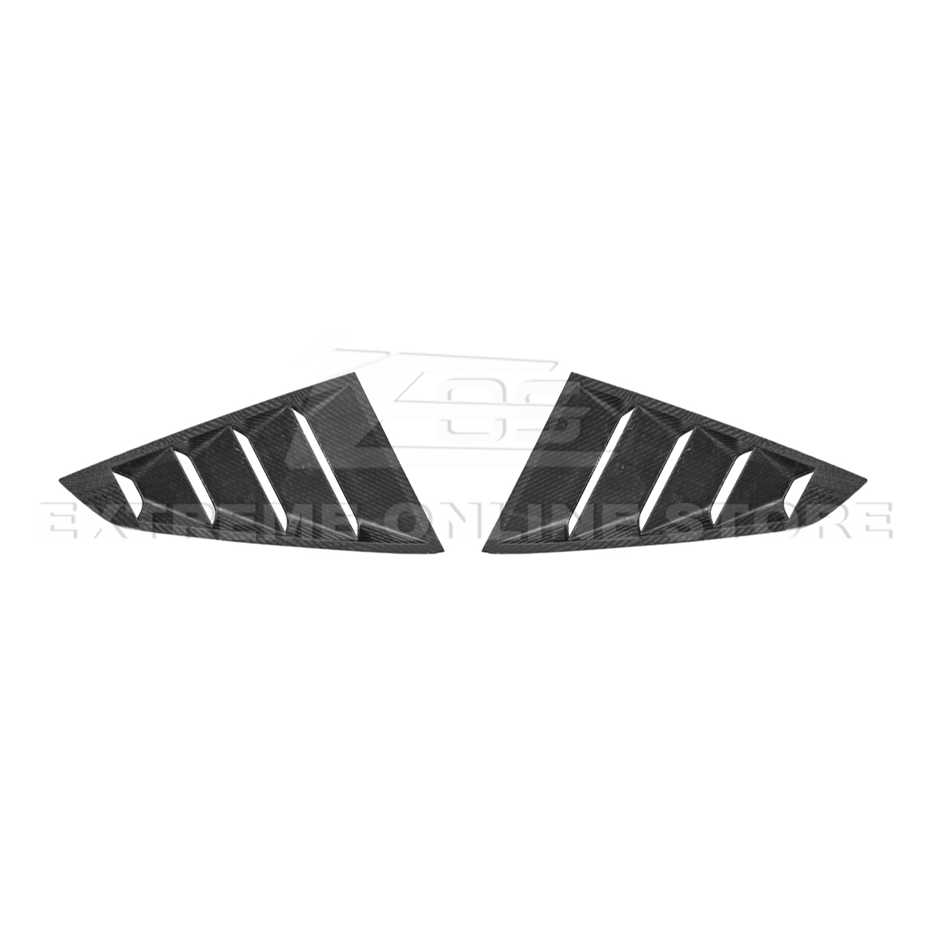 Ford Mustang S650 EOS Carbon Fiber Side Quarter Window Louver Cover 2024-Up