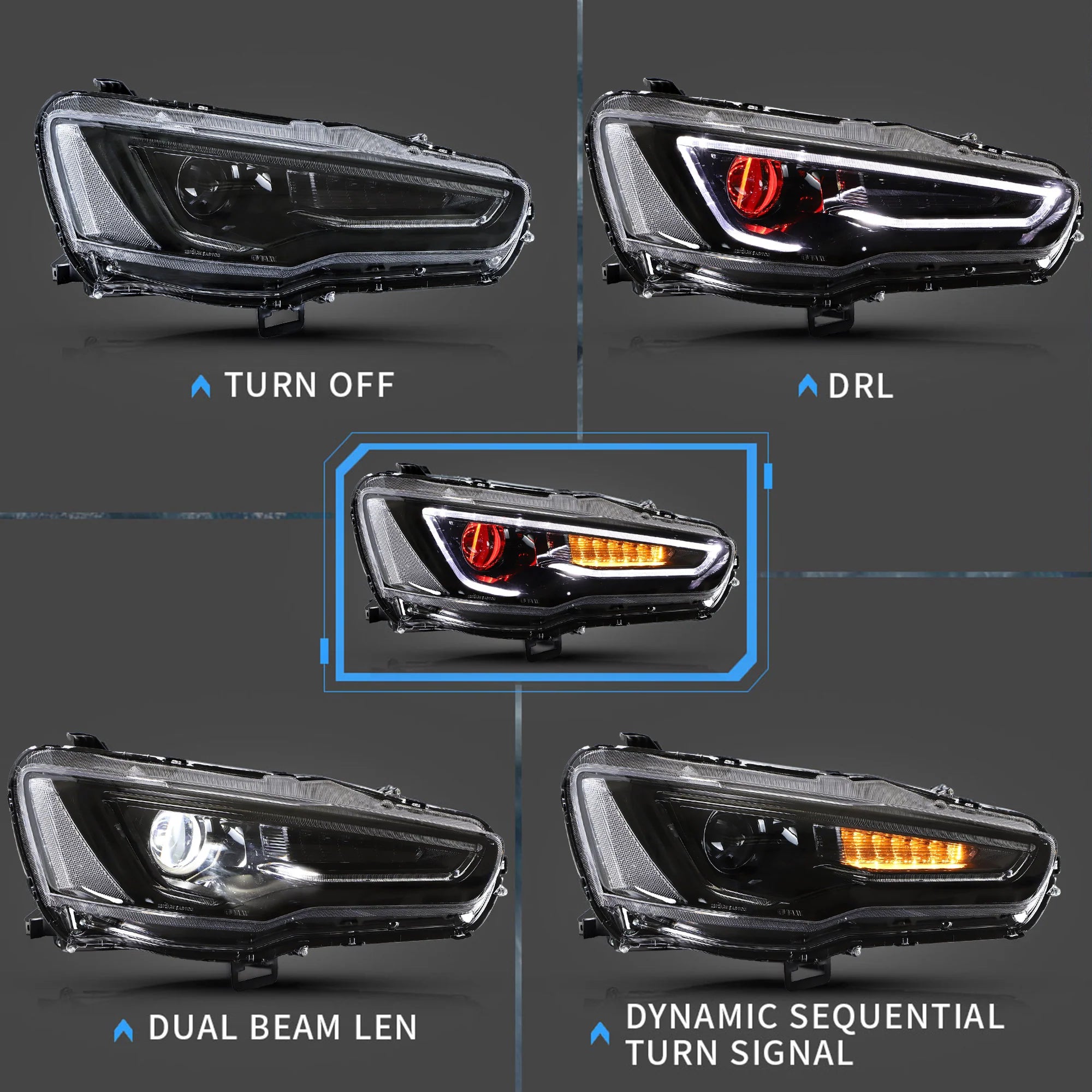 Mitsubishi Lancer /EVO X LED Headlights 2008 - 2017