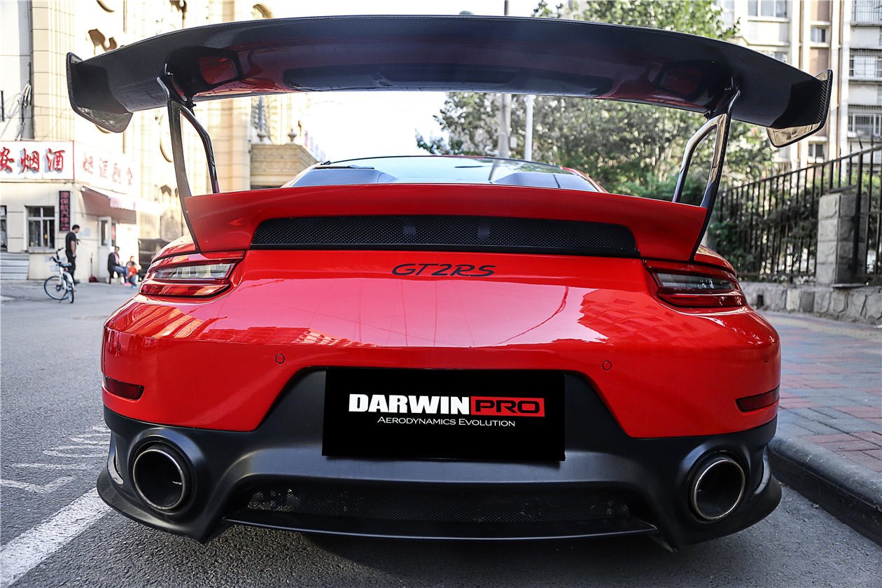 2016 - 2019 Porsche 911 991.2 Carrera & S GT2RS Style Partial Carbon Fiber Rear Bumper